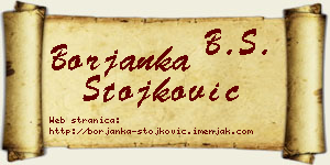 Borjanka Stojković vizit kartica